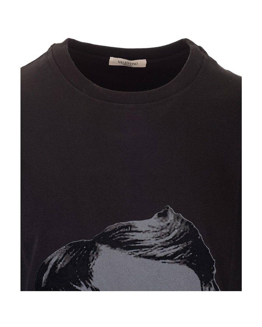 Valentino Black Undercover Co-Branded Ufo Printed T-Shirt for men