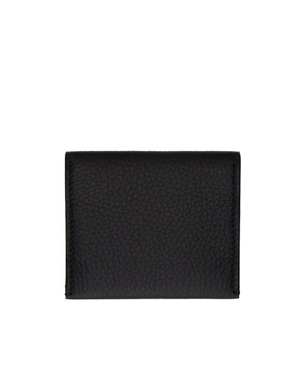 Zegna Black Leather Cardholder for men