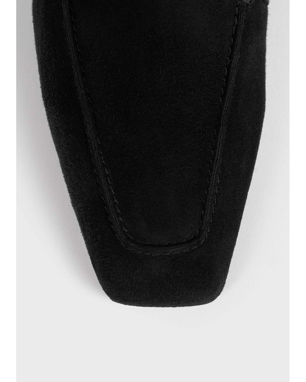 Totême Black Square Toe Ankle Boots