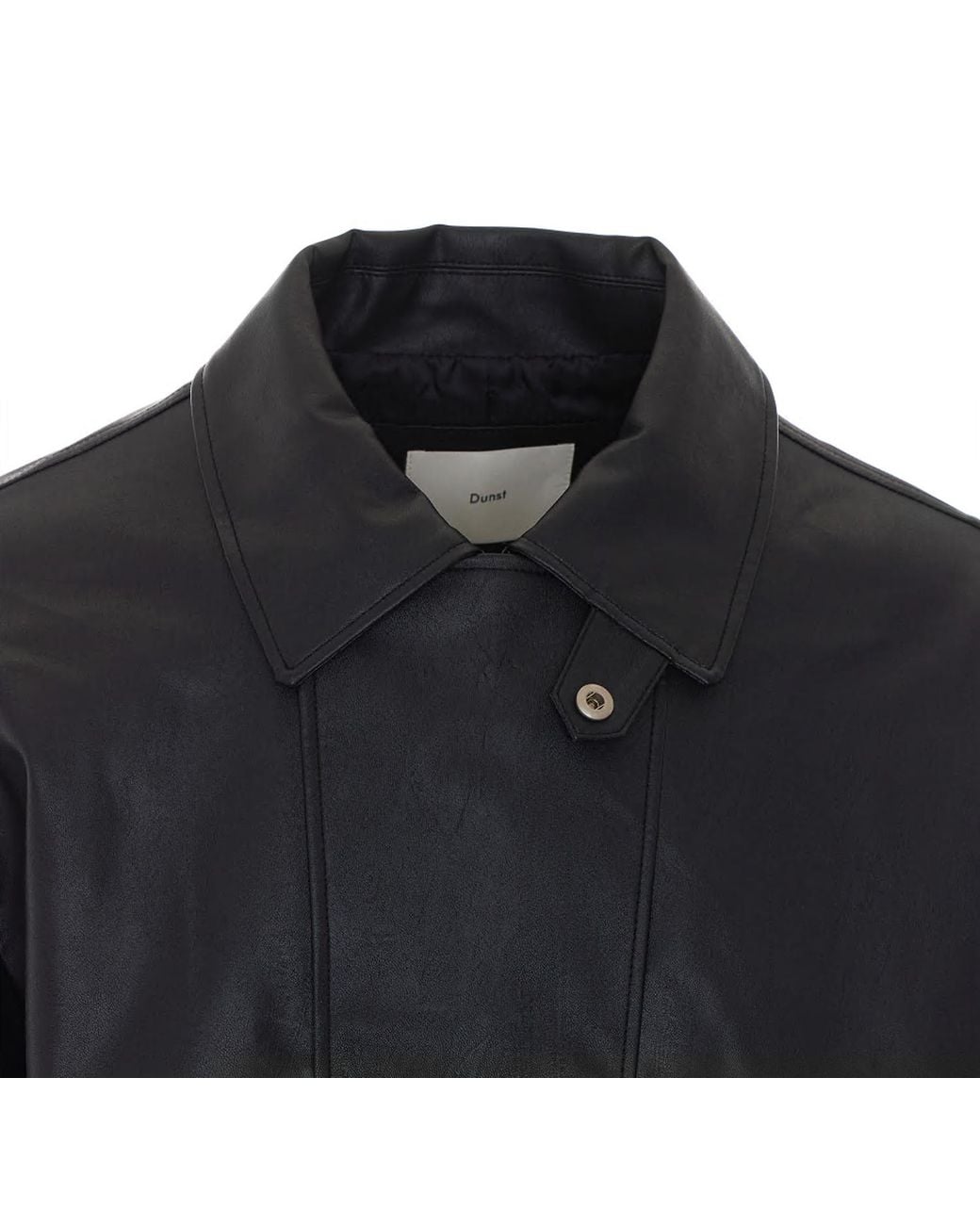 DUNST Blue Oversized Leather Bomber Jacket for men