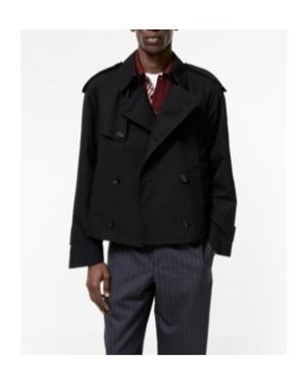 Burberry Black Tropical Gabardine Leadenham Trench Coat for men