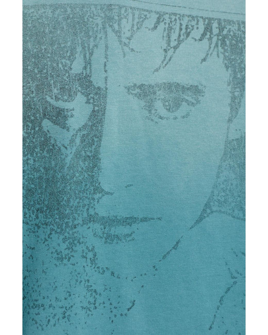 M I S B H V Blue Raw Finish Graphic T-Shirt for men