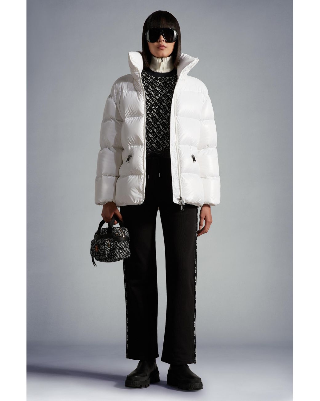 Moncler Black Logo Trim Drawstring Track Pants