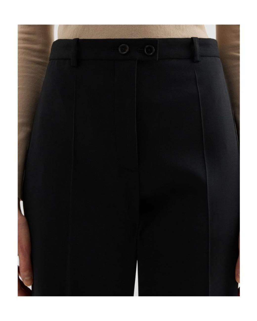 Jil Sander Black 162 Wide-Leg Pants