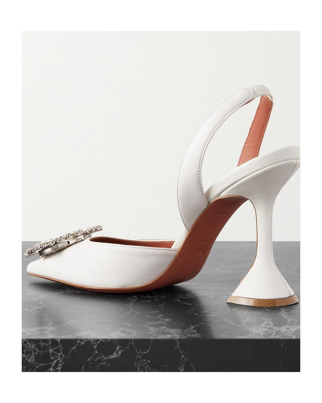 AMINA MUADDI Gray Pointed High Heels