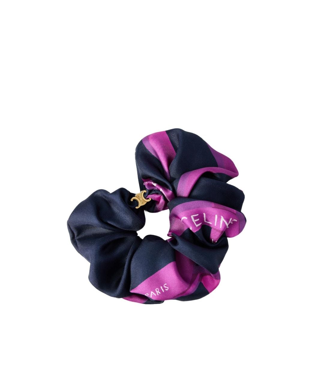 Céline Blue Weaved Ribbons Scrunchy