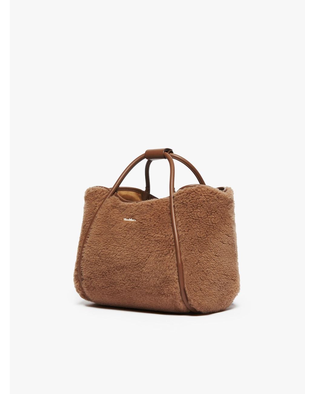 Max Mara Brown Teddy Top Handle Bag