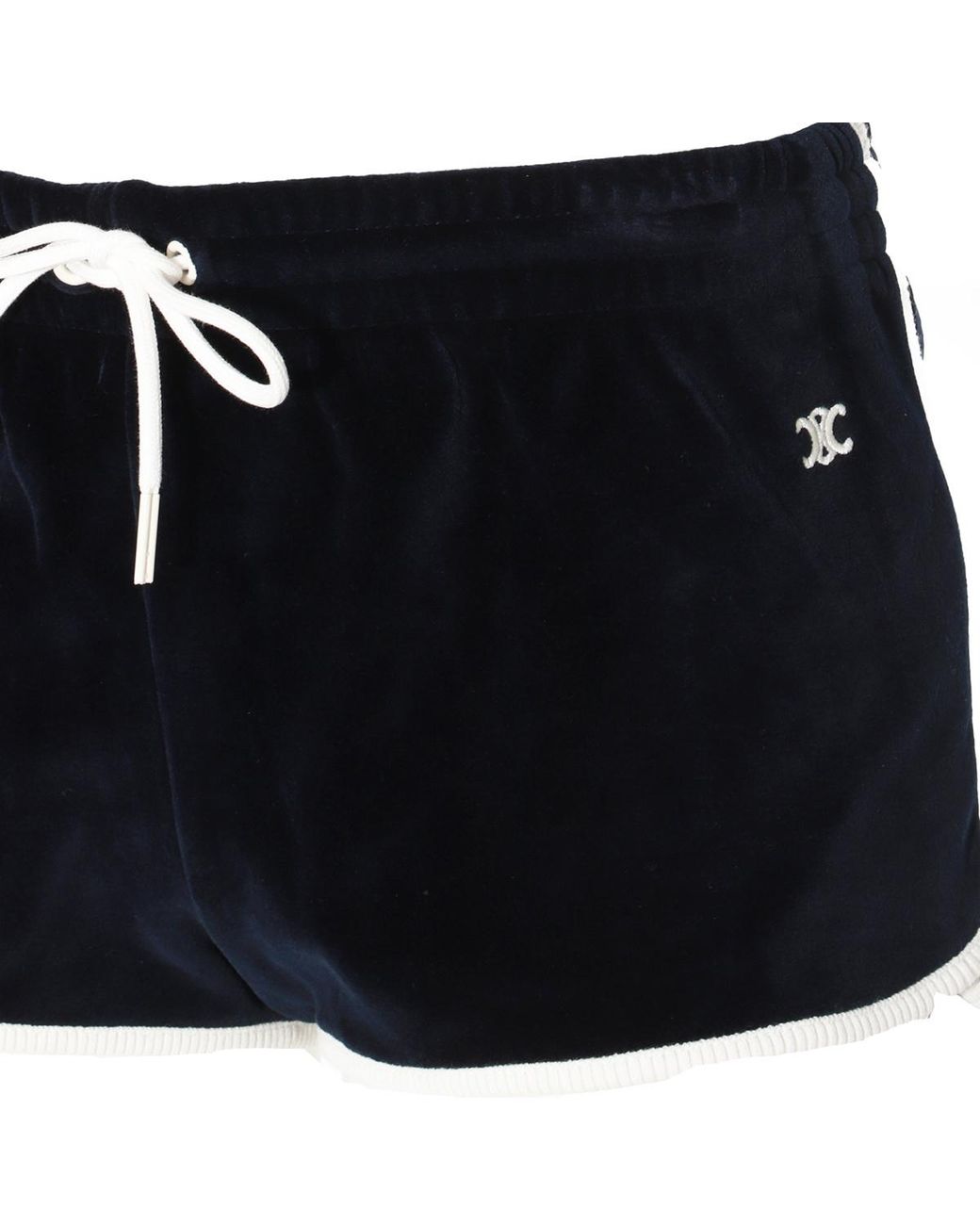 Céline Blue Triomphe Mini Shorts