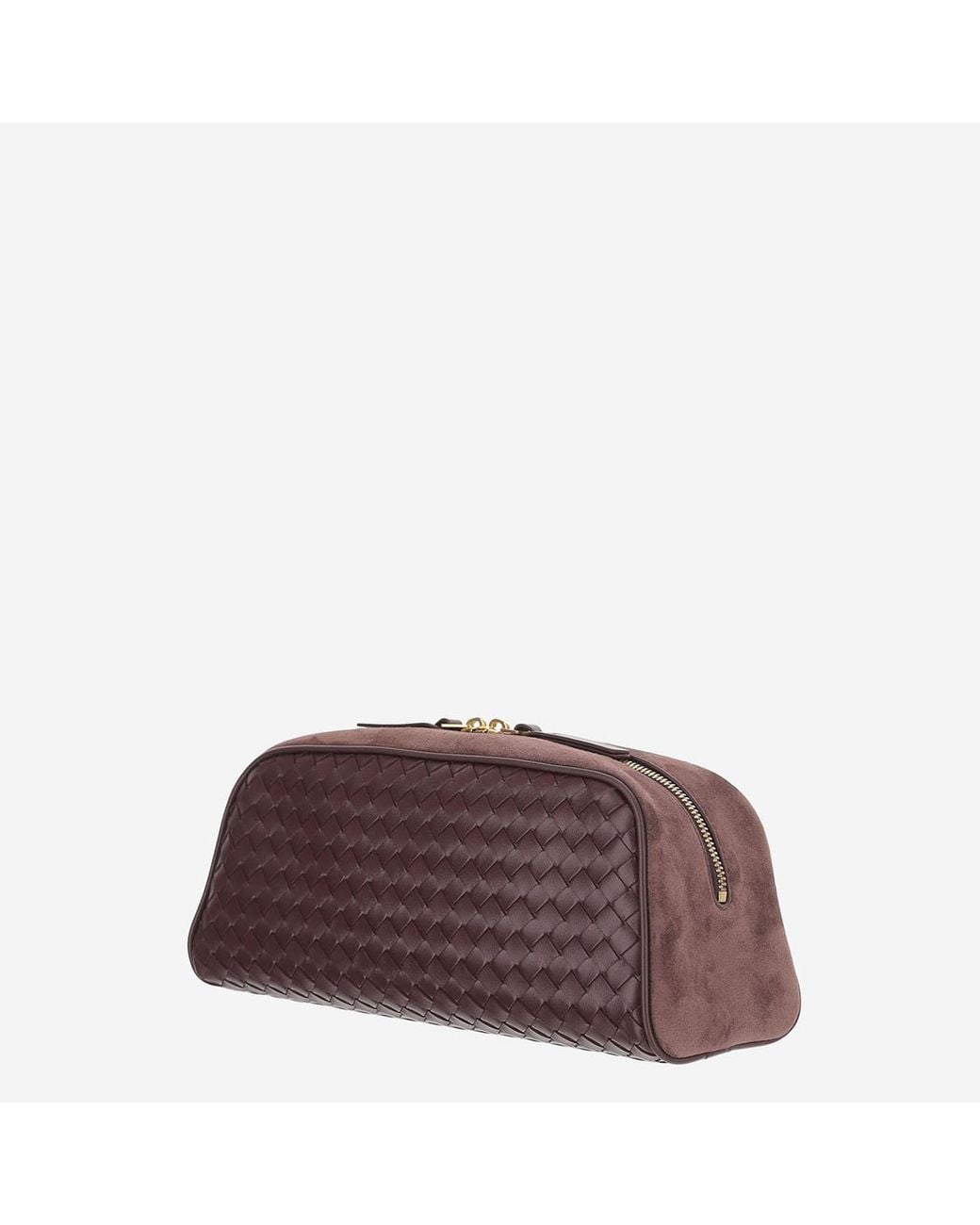 Bottega Veneta Brown Zipper Clutch