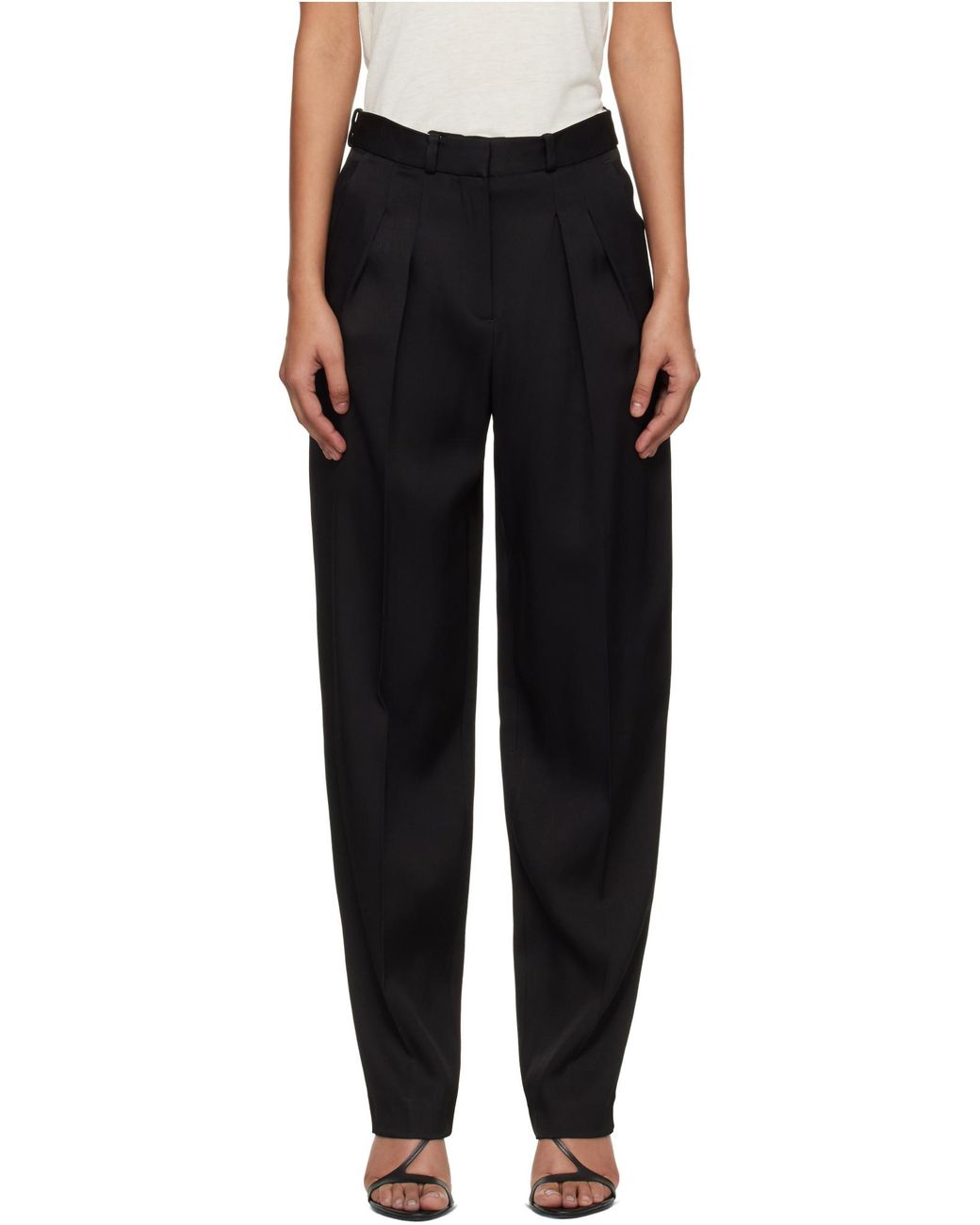 Loulou de Saison Black Alio Pleated Trousers