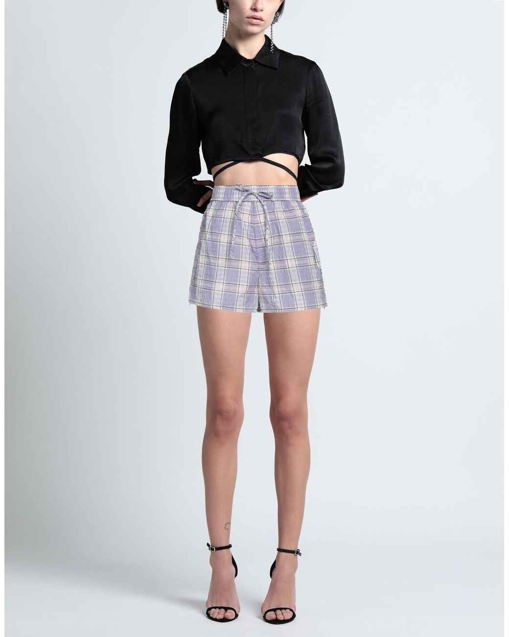 Ganni Blue Drawstring Shorts