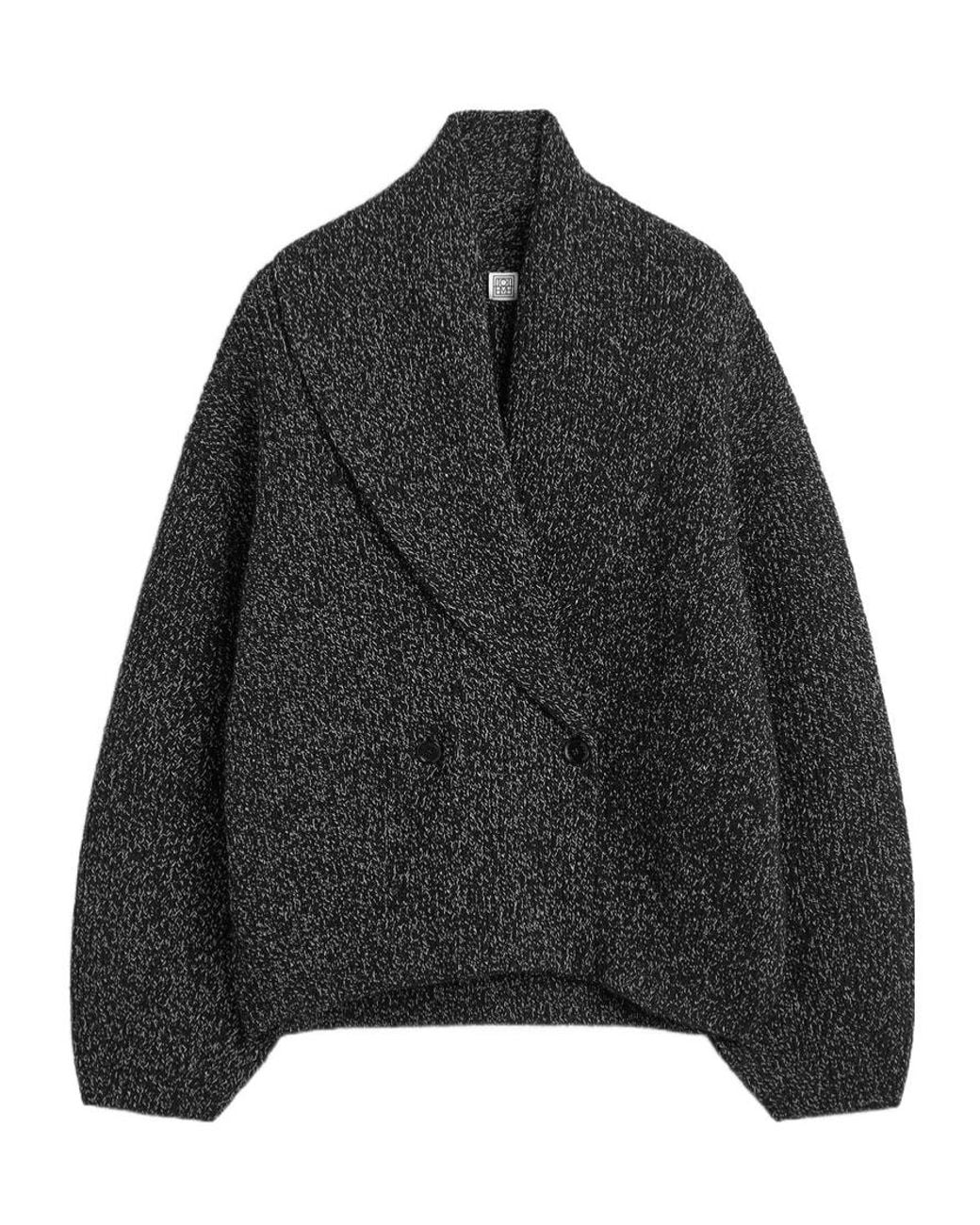 Totême Black Totême Shawl-Lapel Cardigan