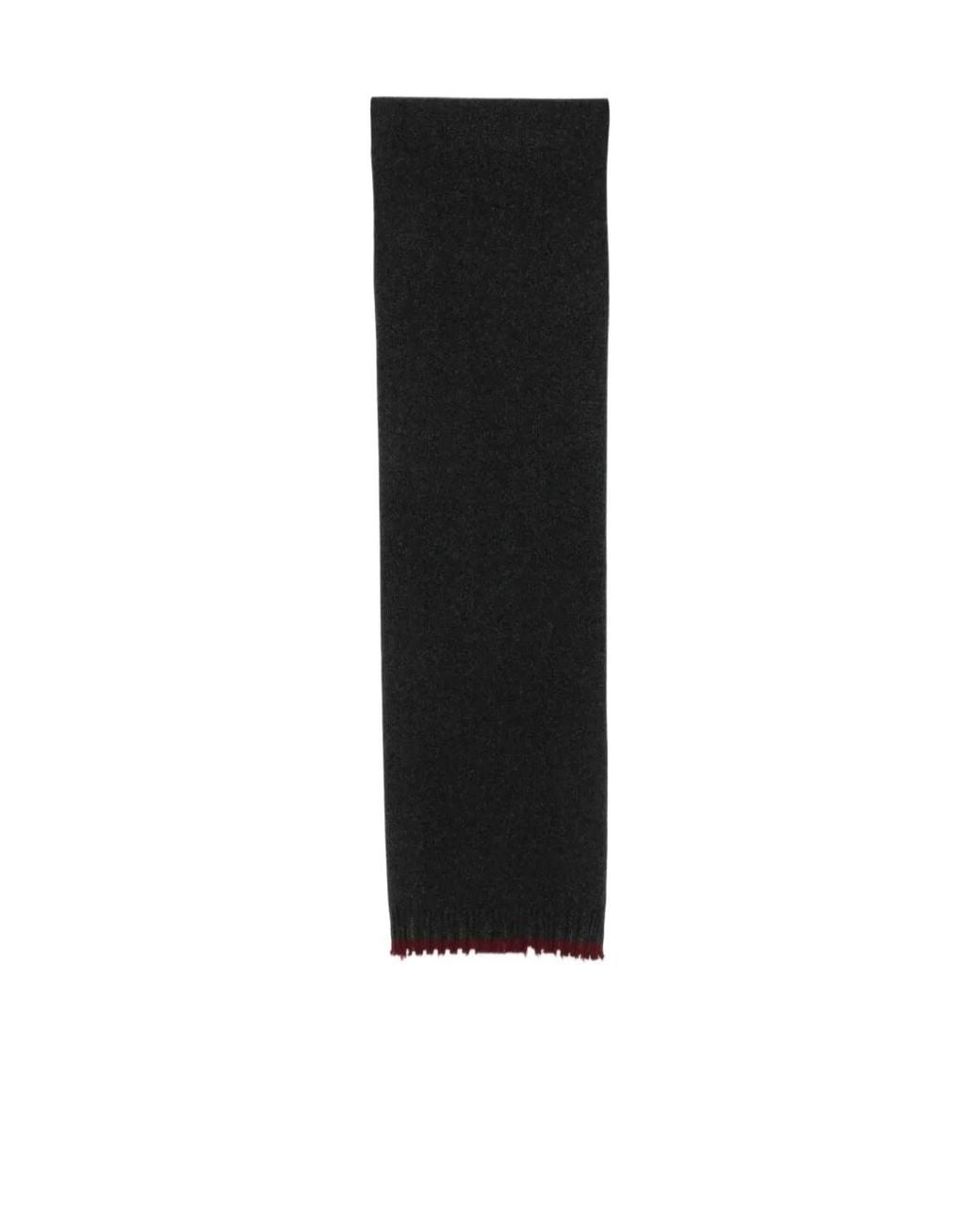 Uma Wang Black 'Plain Ws' Scarf for men
