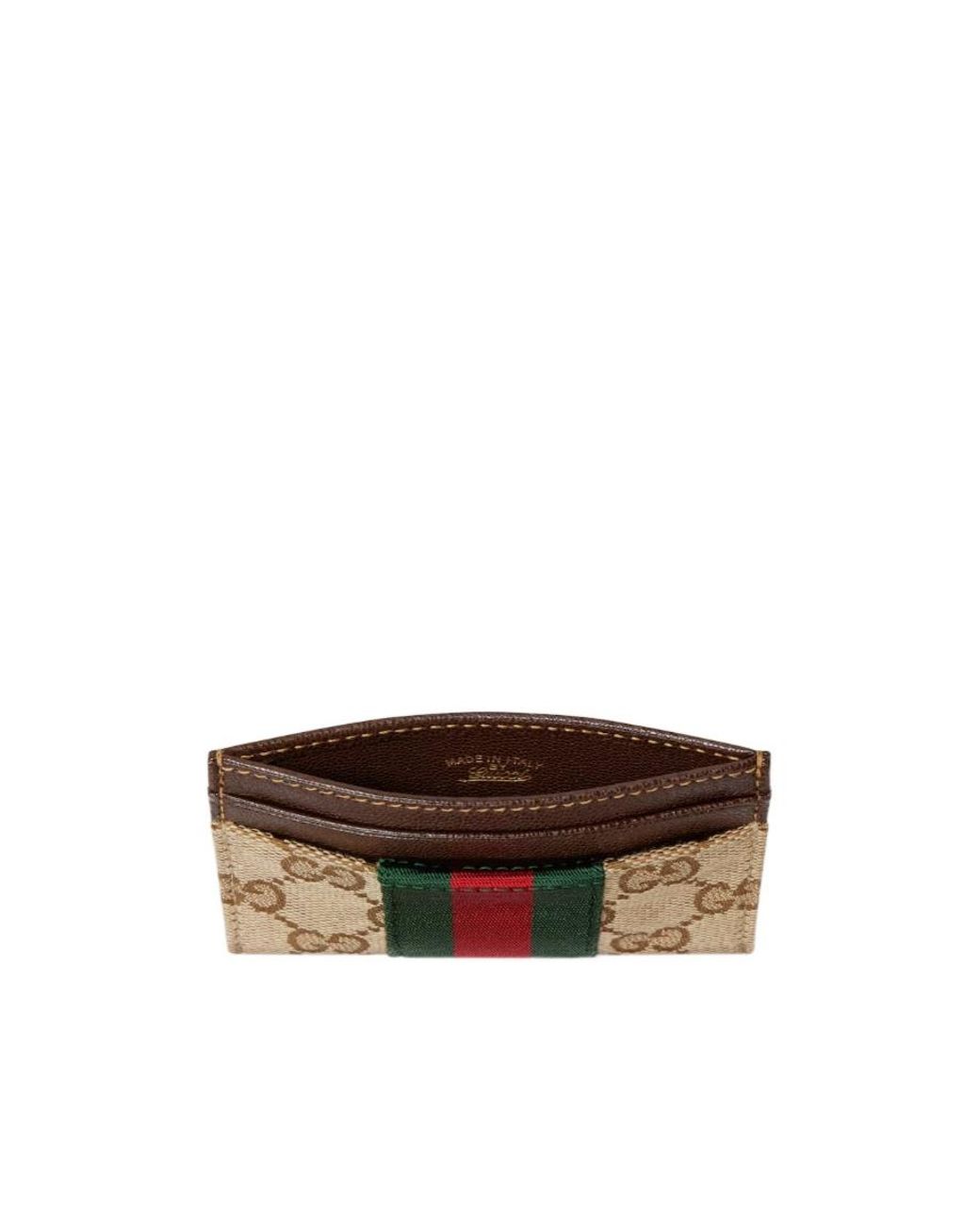 Gucci Multicolor Gg Web Card Holder Wallet for men