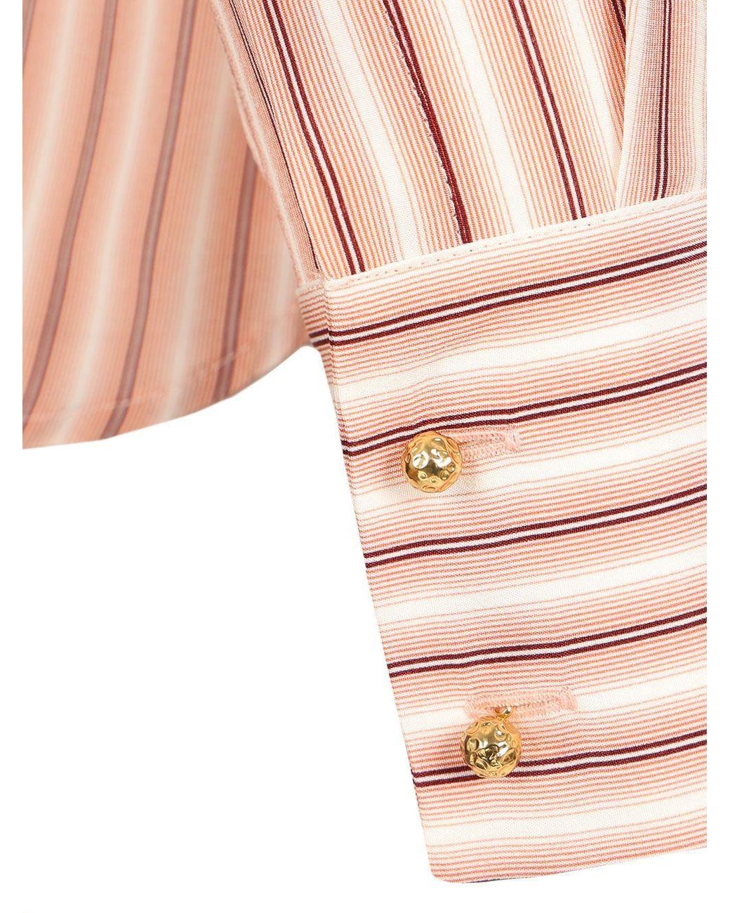 Max Mara Pink Studio Striped Button-Up Shirt