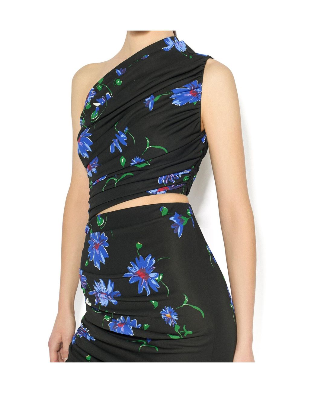 Alaïa Blue Printed Cutout Dress