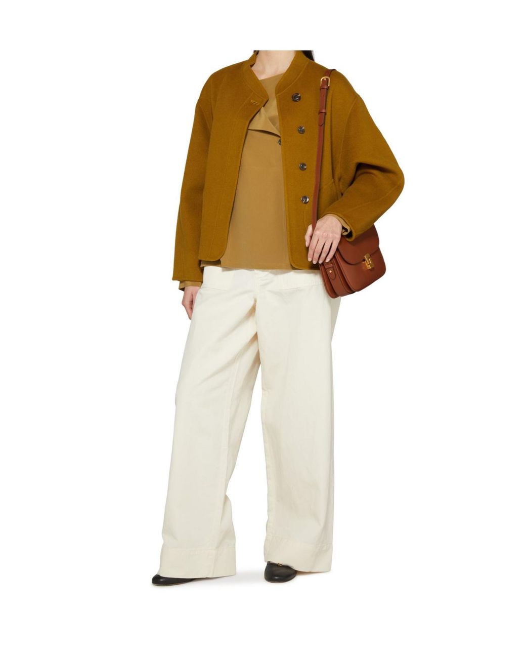 Soeur Brown Flip Shoulder Bag