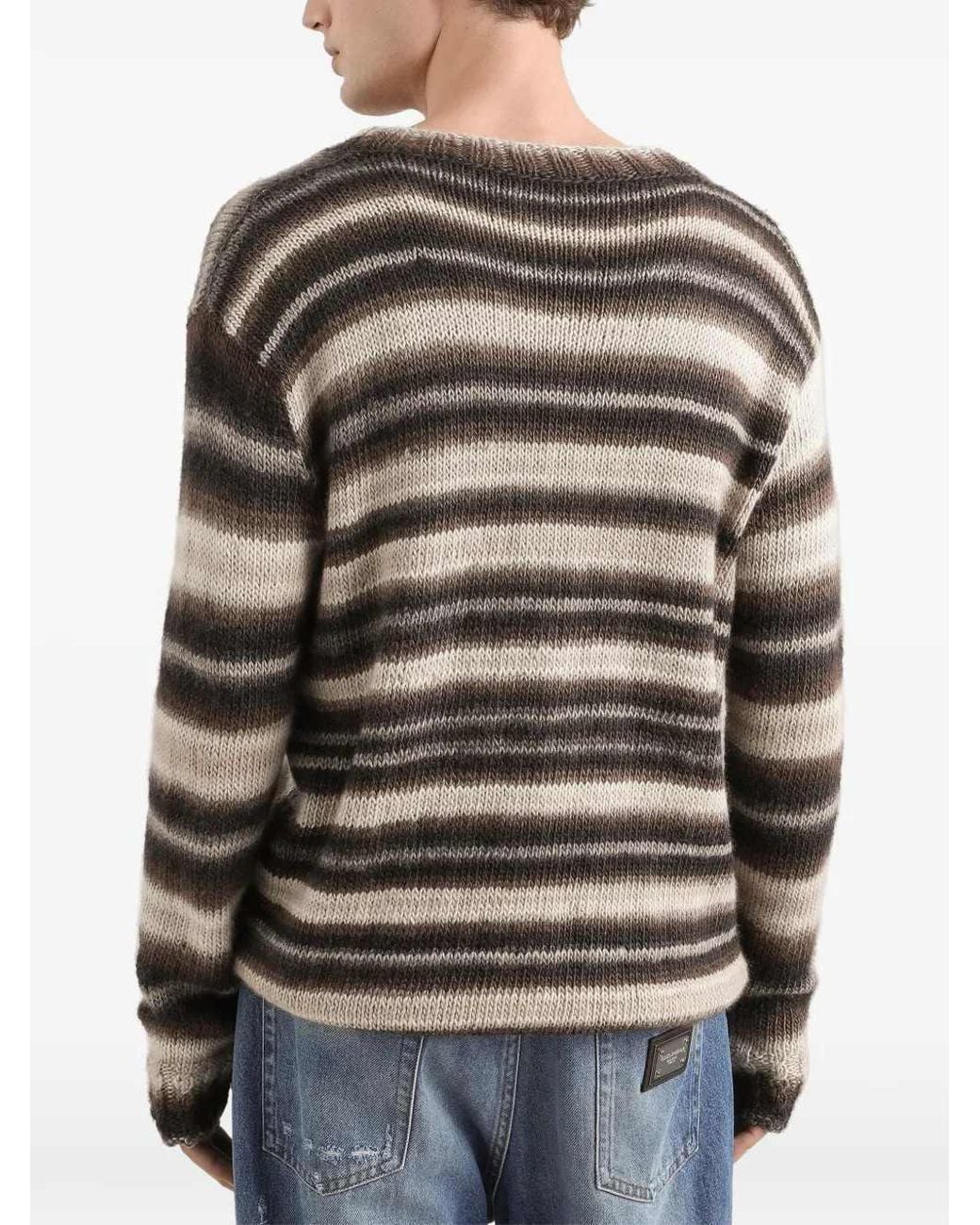 Dolce & Gabbana Gray Wool-Blend Pullover for men