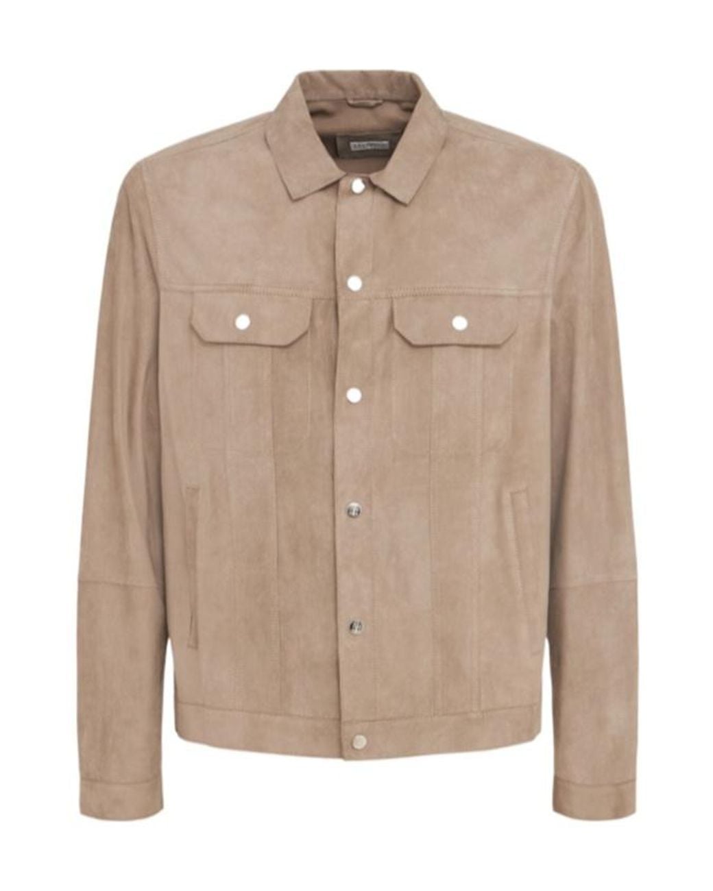 Brunello Cucinelli Natural Leather Shirt Jacket for men
