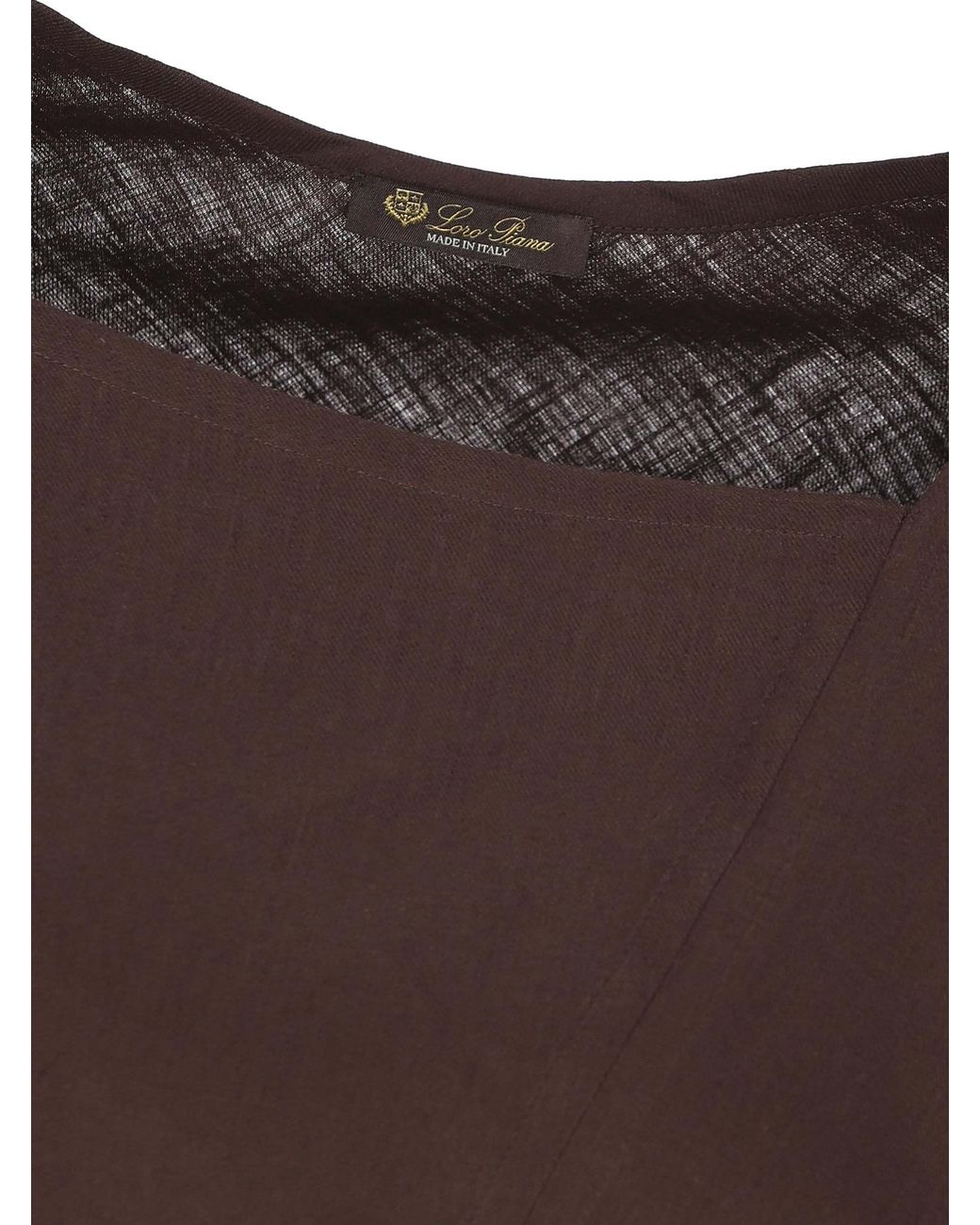 Loro Piana Brown Square Neck T-Shirt