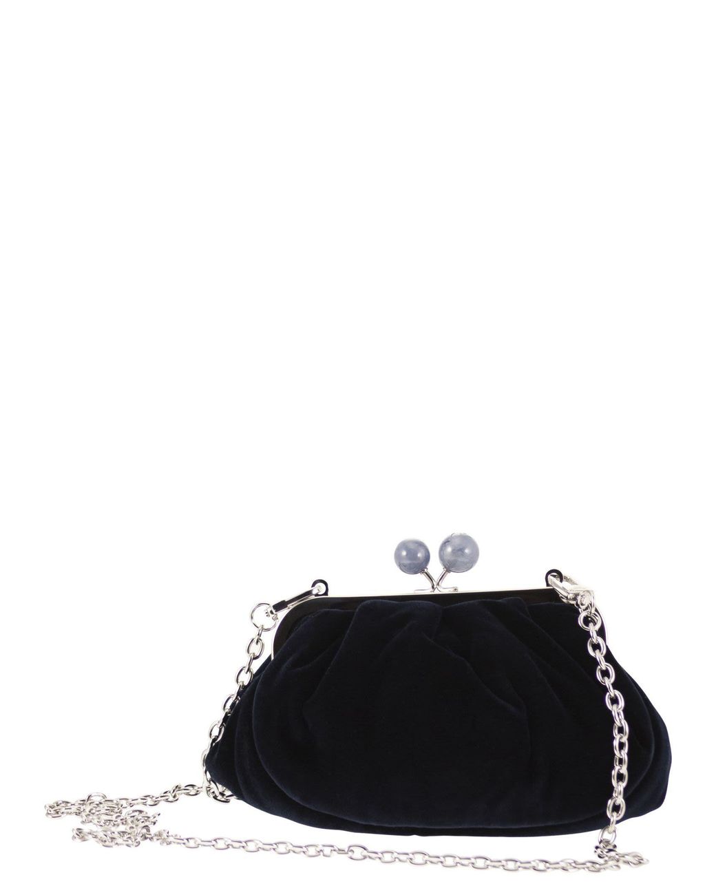 Weekend by Maxmara Black Wkagiochi Velvet Clutch Bag