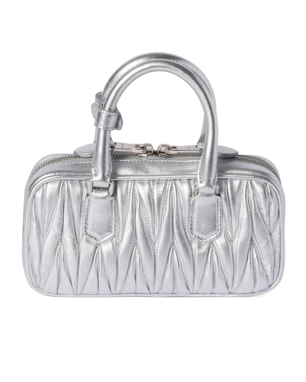 Miu Miu Metallic Arcadie Matelassé Nappa Leather Mini-Bag