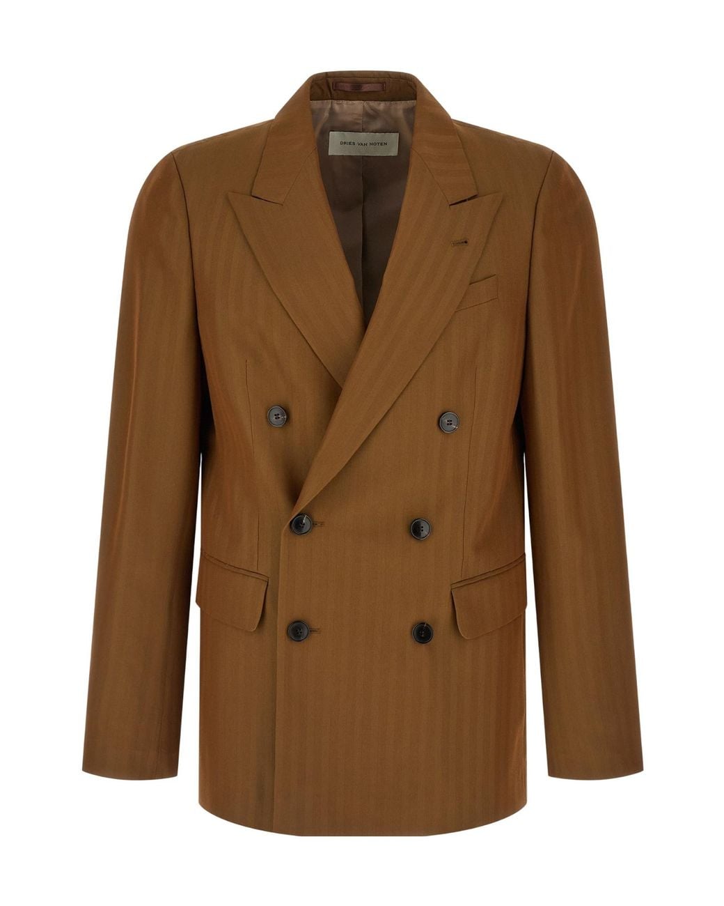 Dries Van Noten Brown Barry Double Breasted Blazer for men