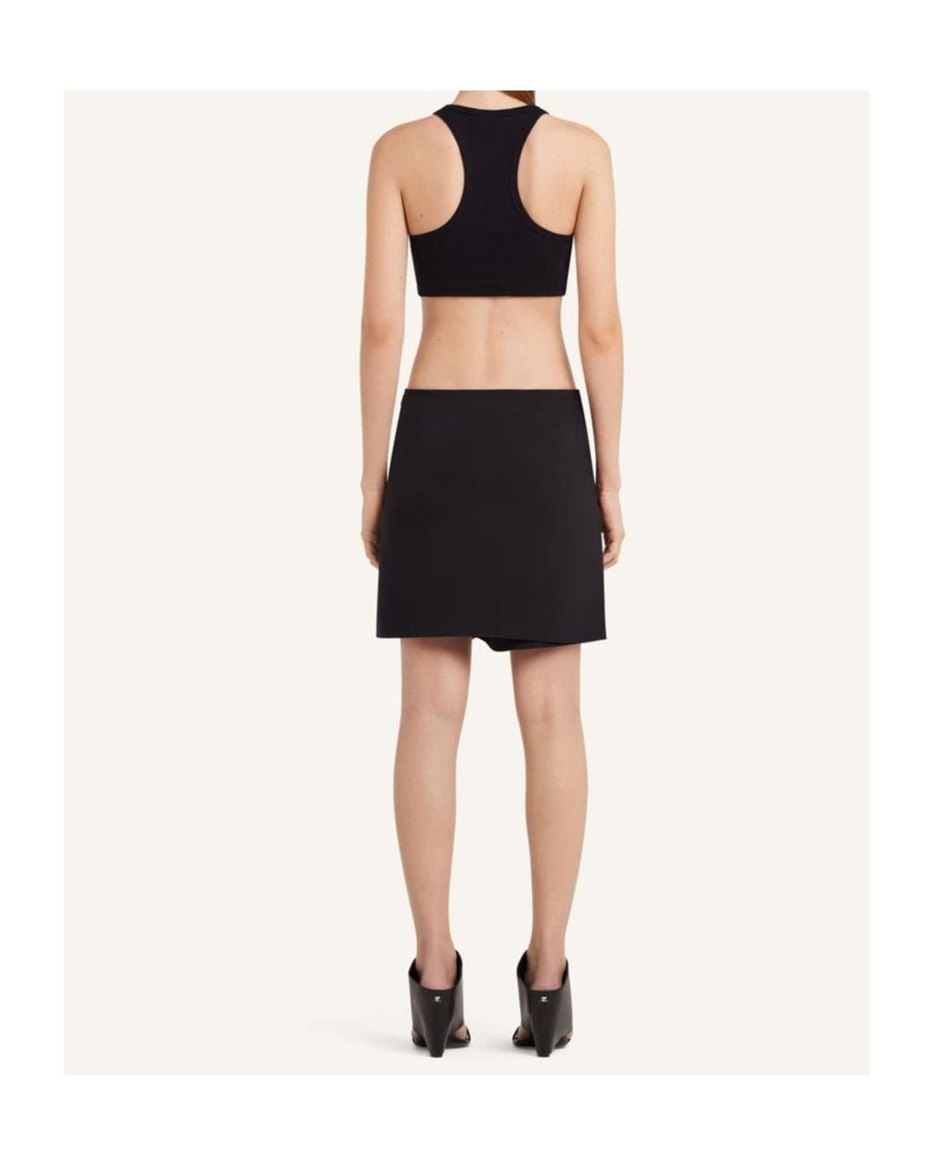 Courreges Black Courrèges Infinity Mini Skirt