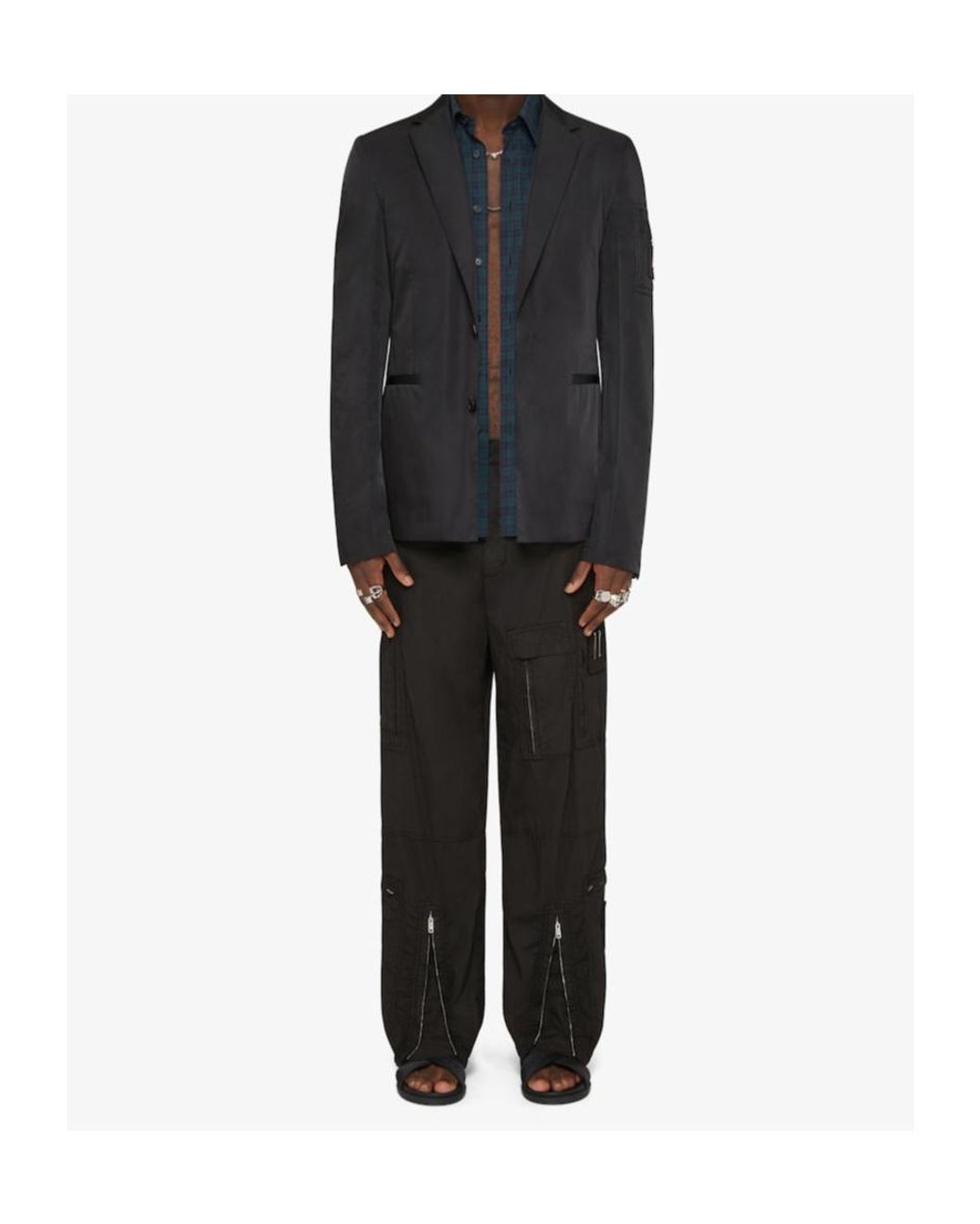 Givenchy Black Single-Breasted Long-Sleeved Jacket for men