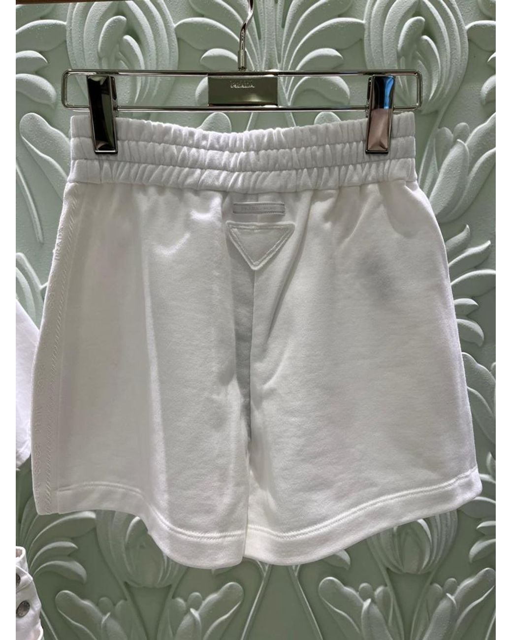 Prada White Loose Waist Shorts
