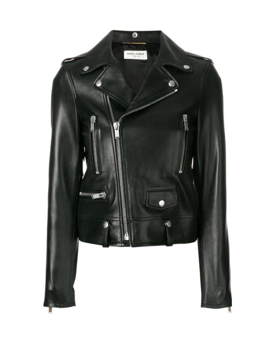 Saint Laurent Black Motorcycle Leather Jacket