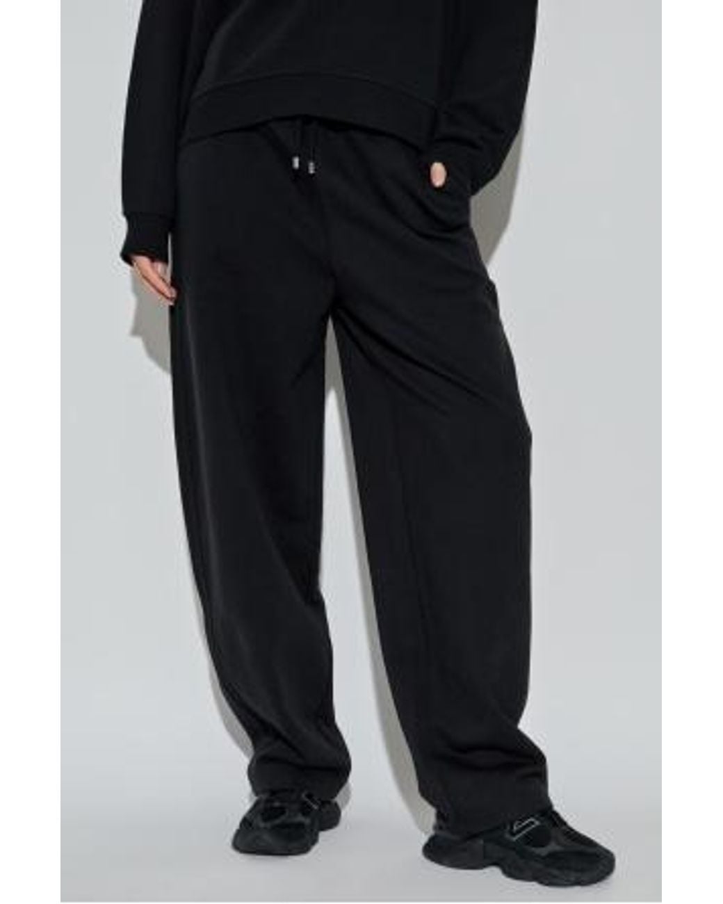 Sportmax Black Lord Drawstring Tapered Sweatpants