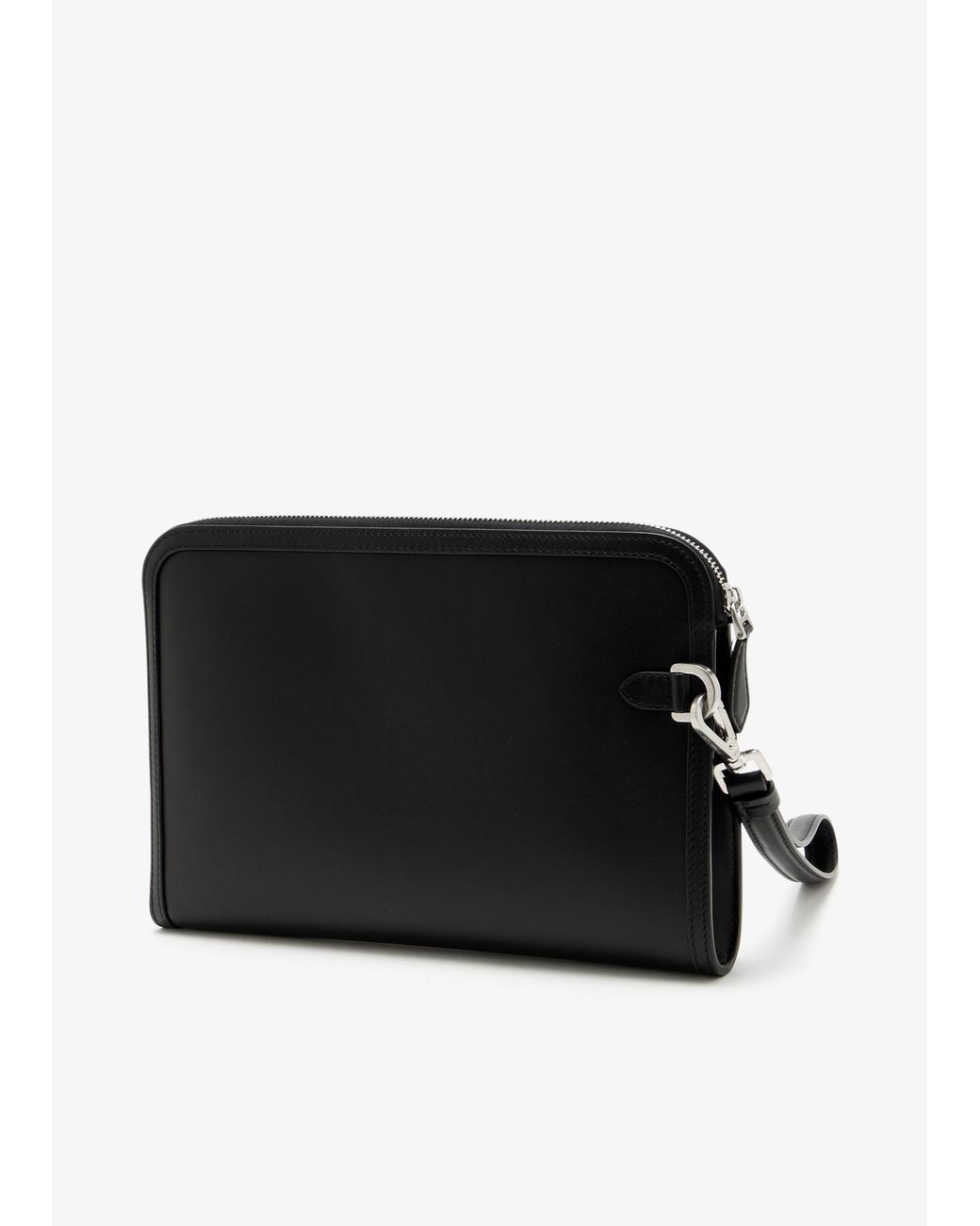 Dolce & Gabbana Black Woven Panel Wristlet Bag for men