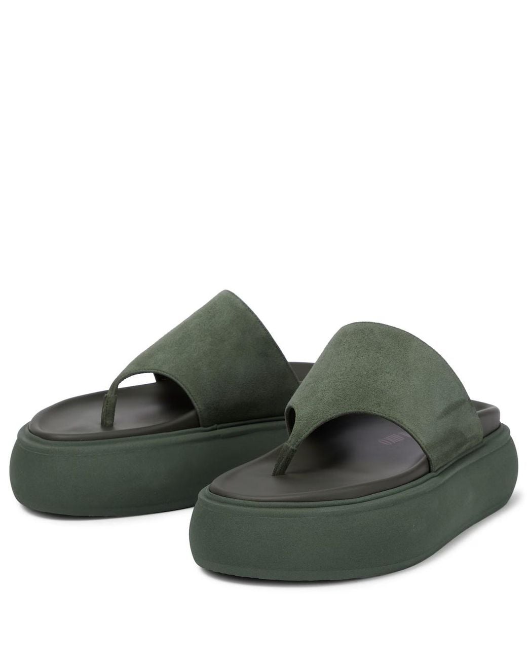 The Attico Green Selene Platform Flip-Flops