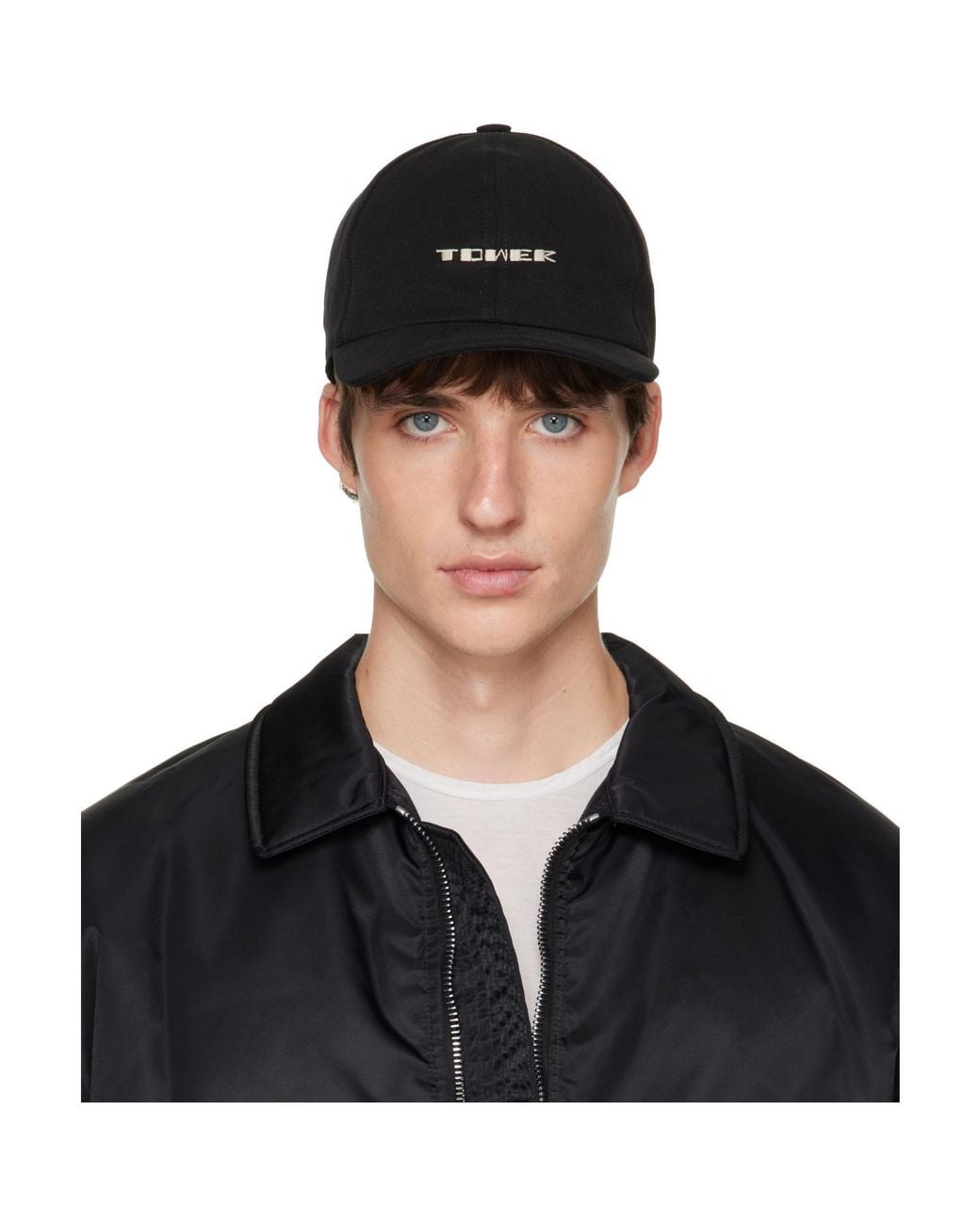 Rick Owens Black Tower Logo Baseball Cap for men