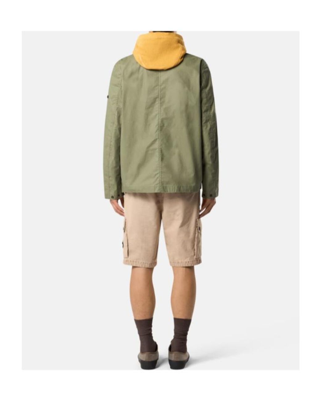 Stone Island Natural Logo-Patch Cargo Shorts for men