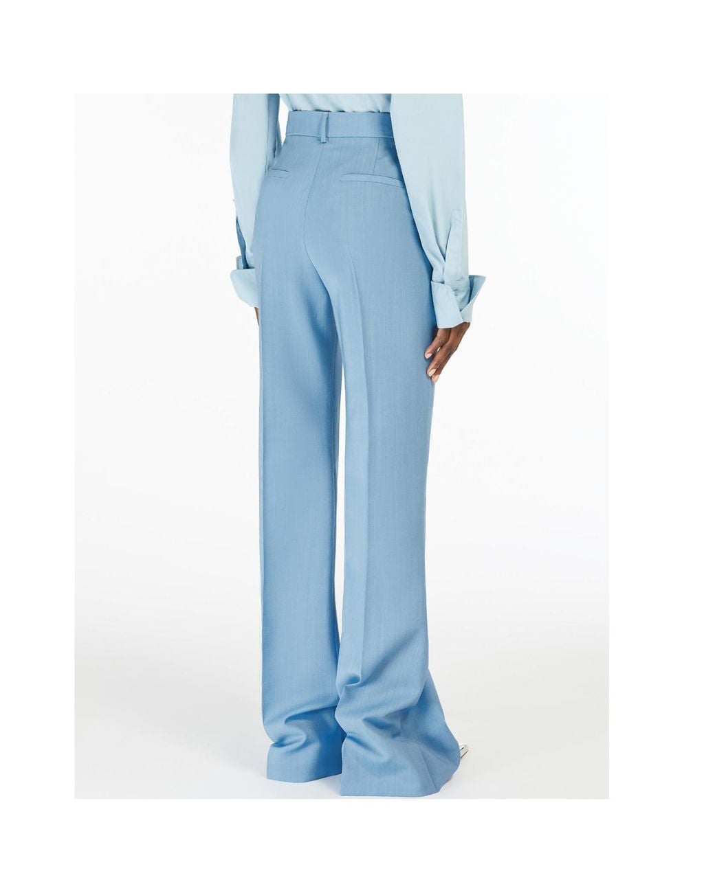 Sportmax Blue Tailored Cut Flared Trousers
