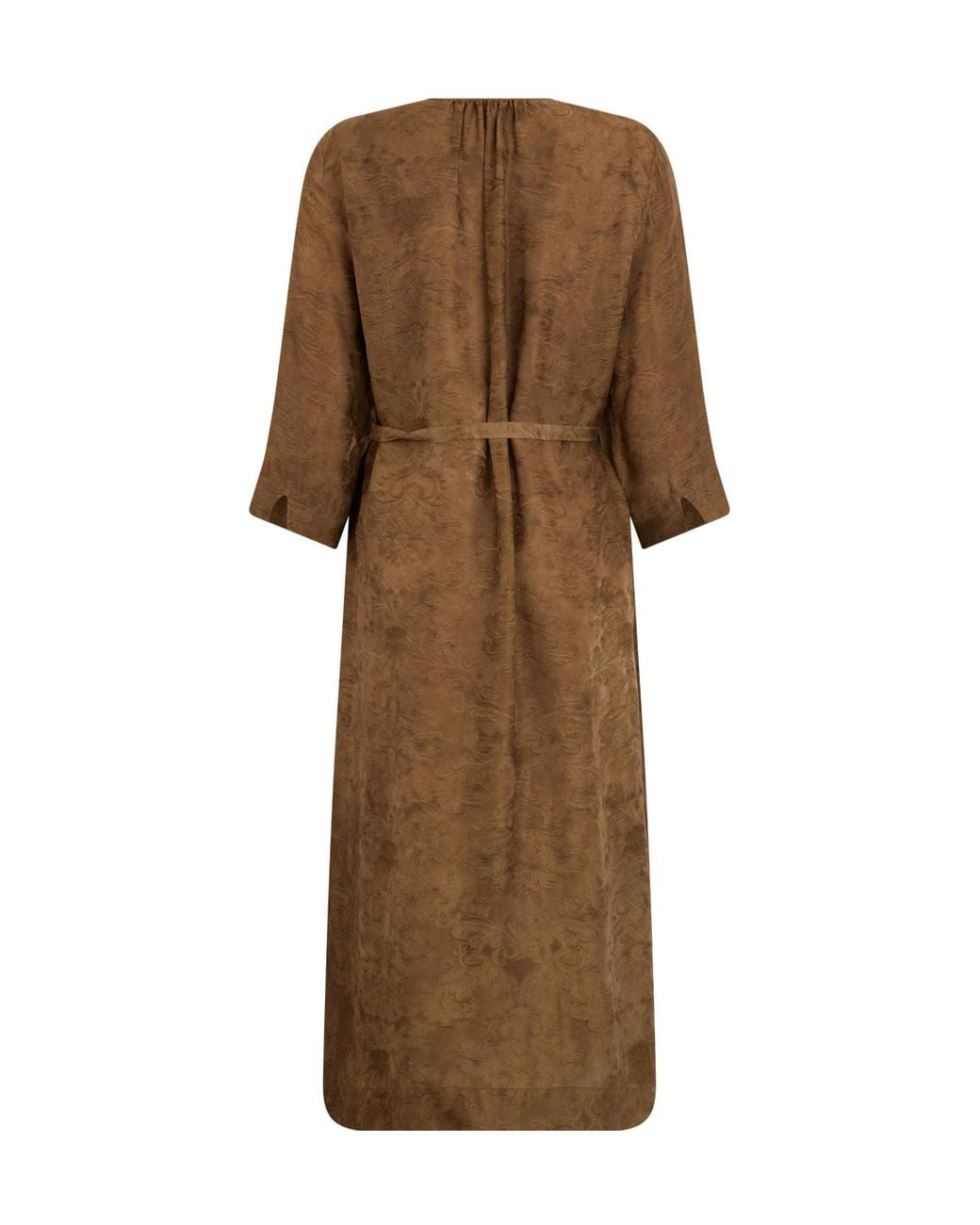 Uma Wang Brown V-Neck Dress