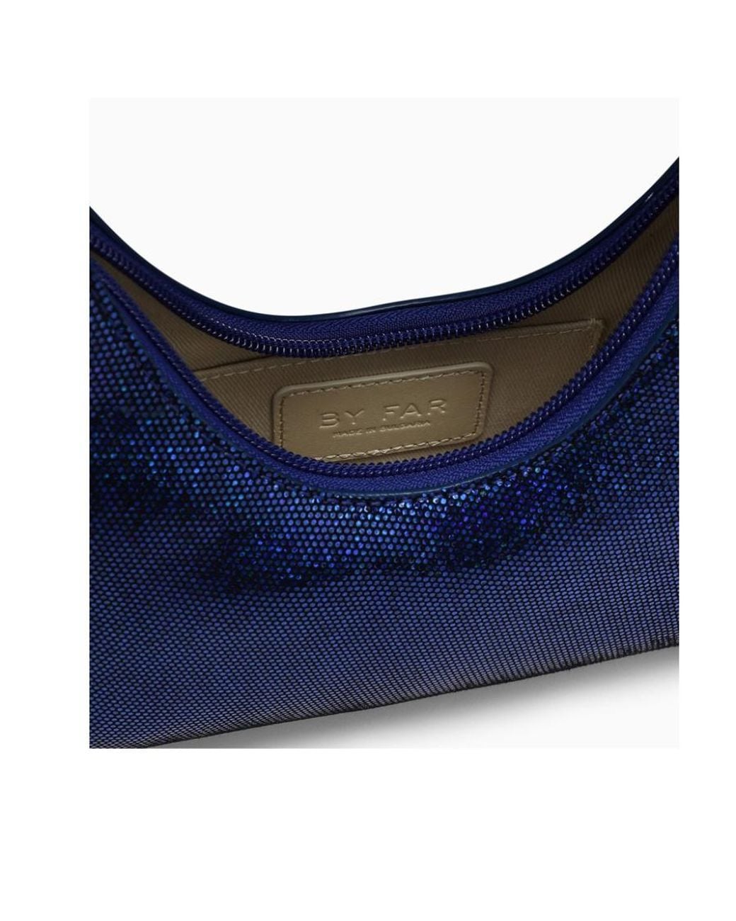 By Far Blue Baby Amber Zipped Tote Bag