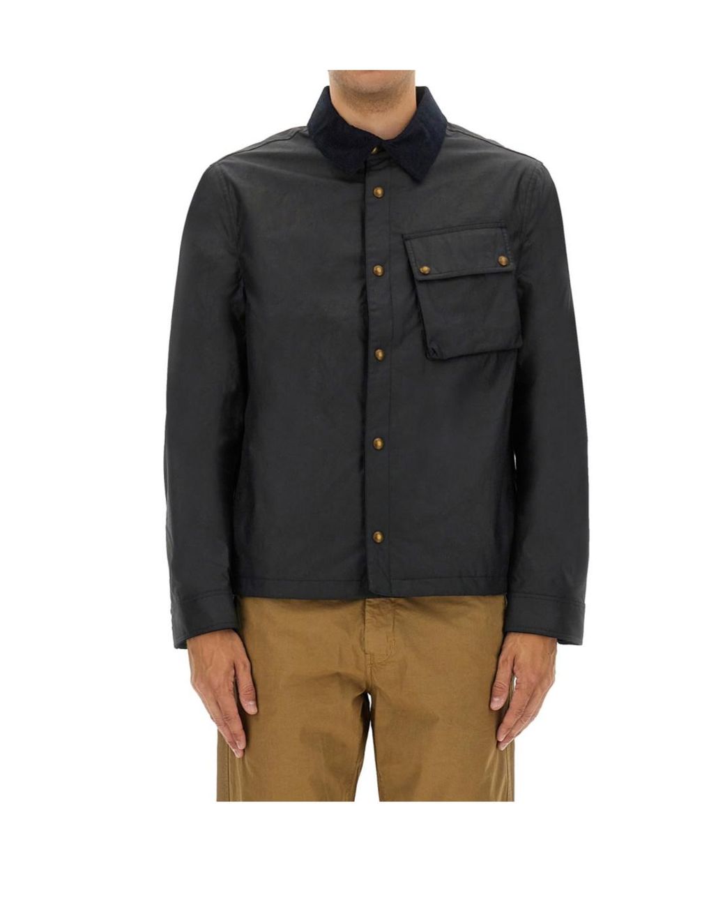 Belstaff Multicolor Waxed Velvet-Collar Jacket for men