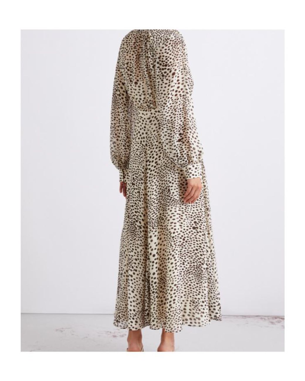 Marella Natural Long Printed Georgette Shirt Dress