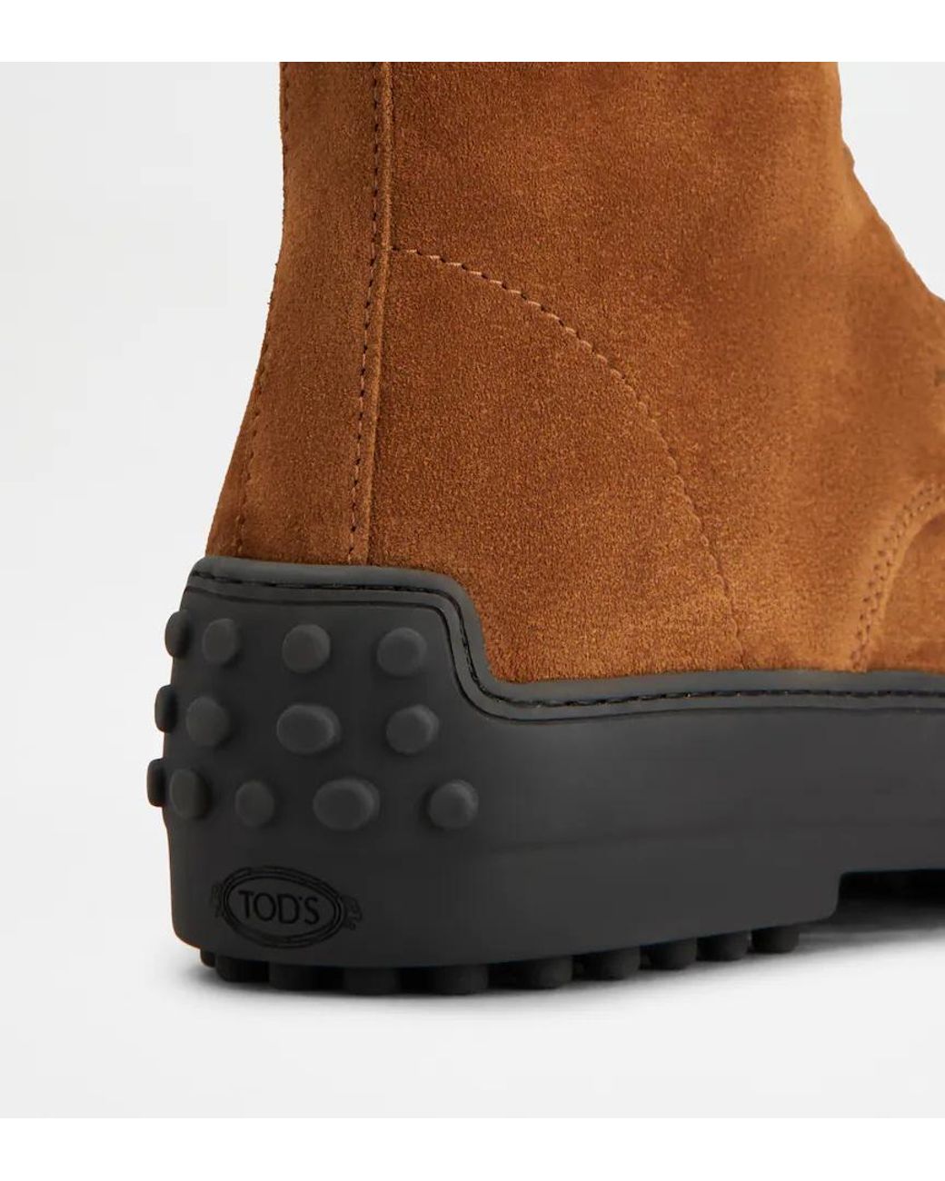 Tod's Brown Winter Gommino Ankle Boots