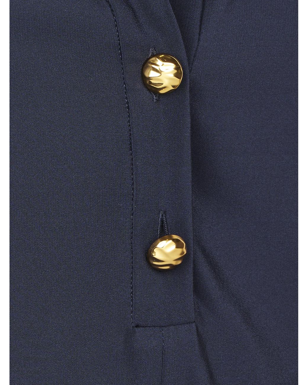 Max Mara Blue Studio Classic Collar Polo Top