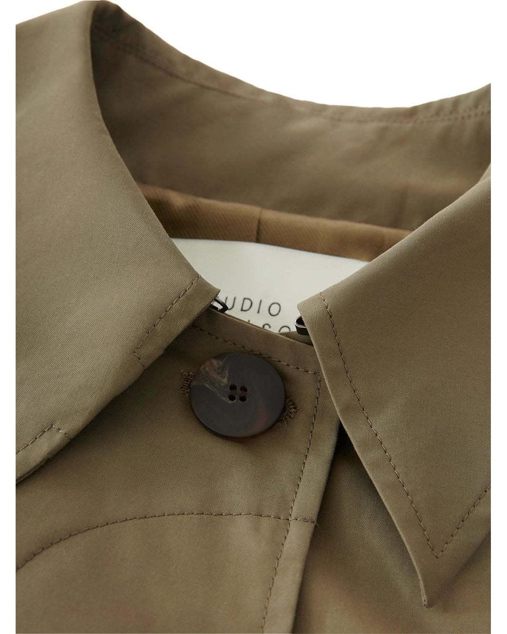 Studio Nicholson Green Long-Sleeved Trench Coat
