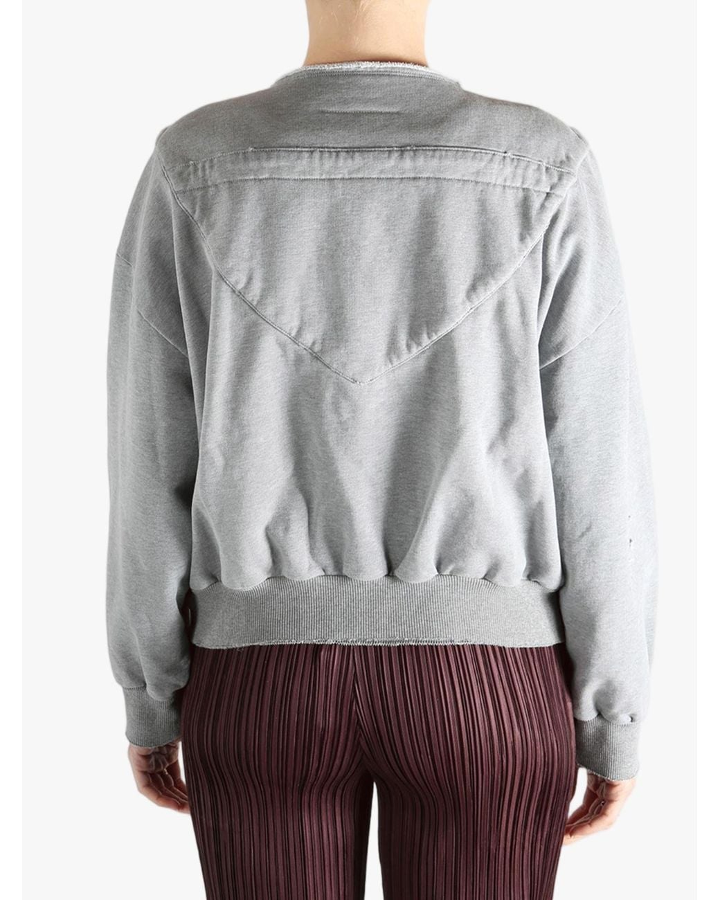 MM6 by Maison Margiela Gray Distressed Drawstring Jacket