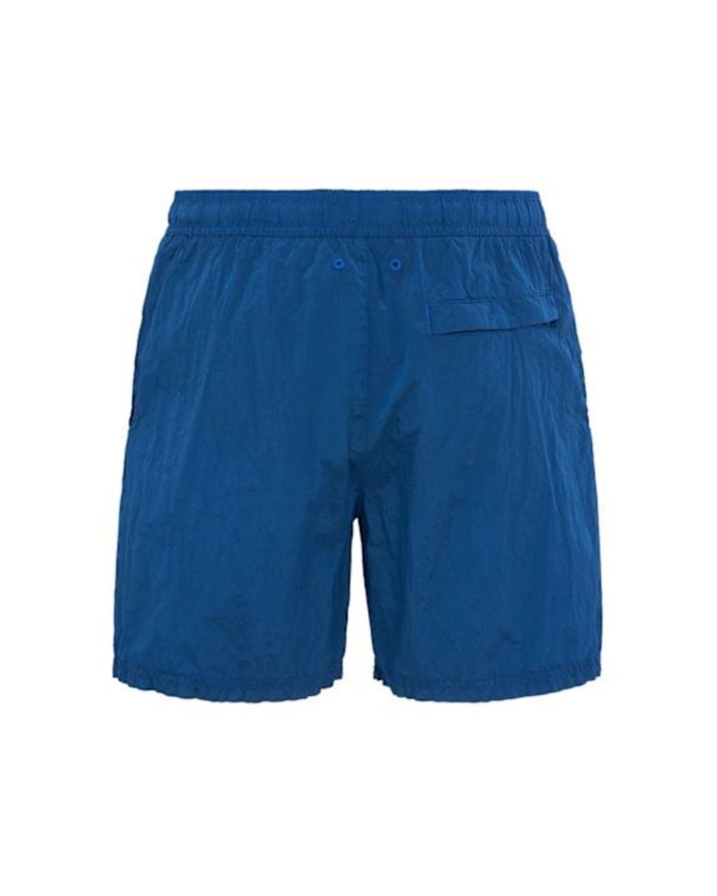 Stone Island Blue Logo Nylon Shorts for men