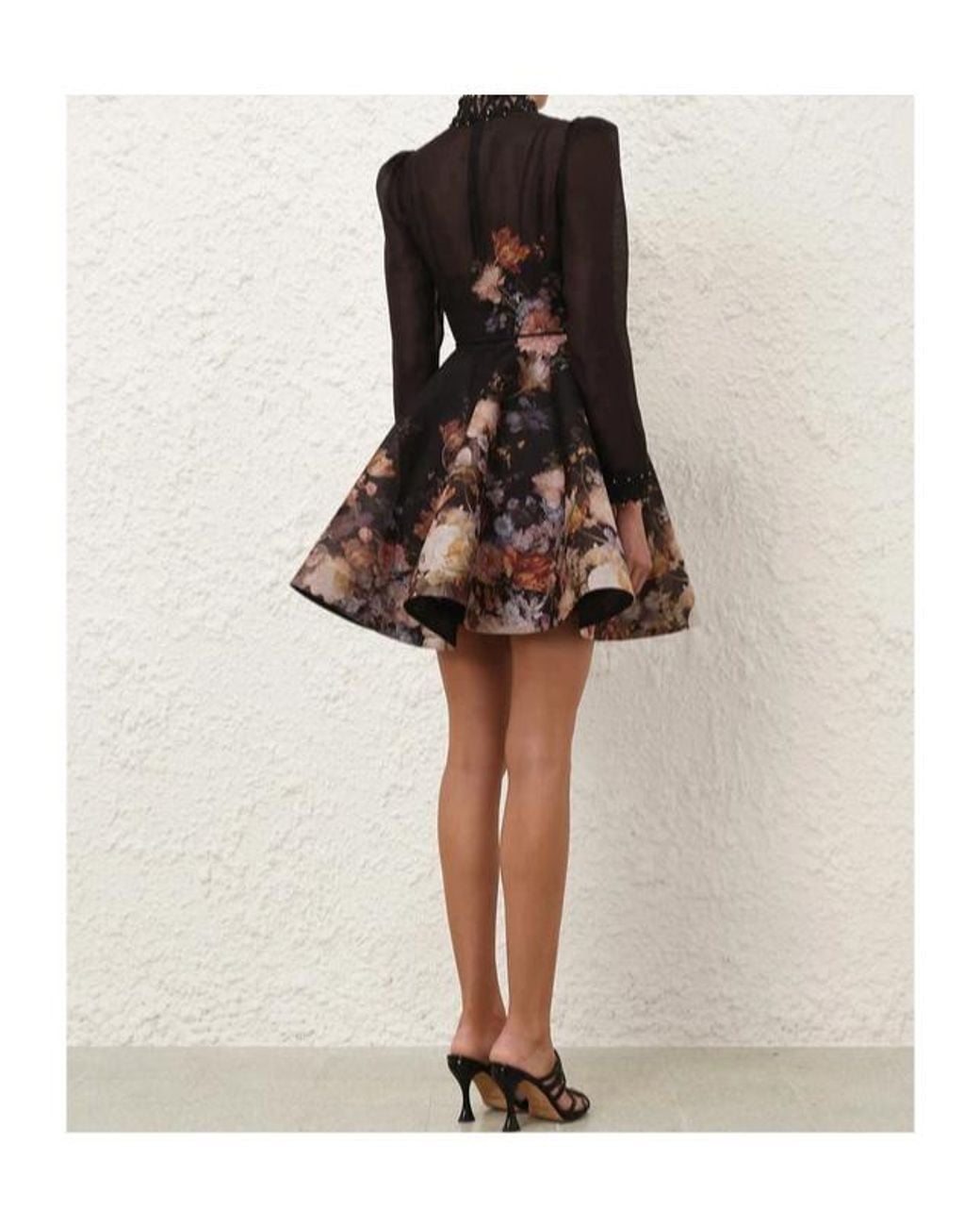 Zimmermann Brown Valiant Embellished Floral Mini Dress