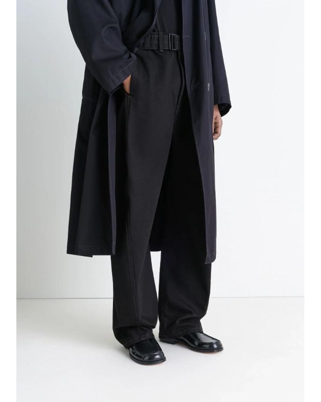 Lemaire Black Shiny Loafers