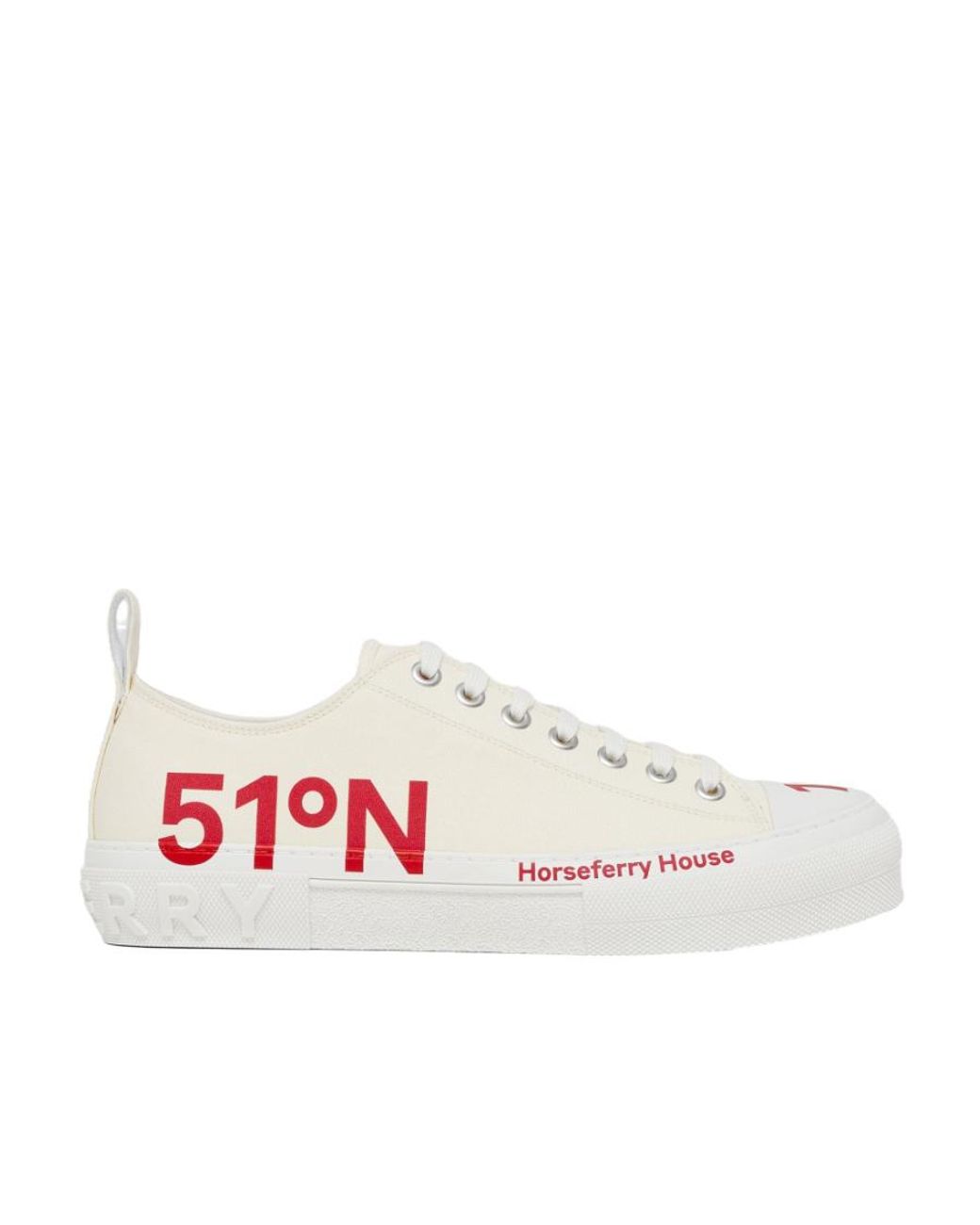 Burberry White Coordinates Print Low-Top Sneakers for men