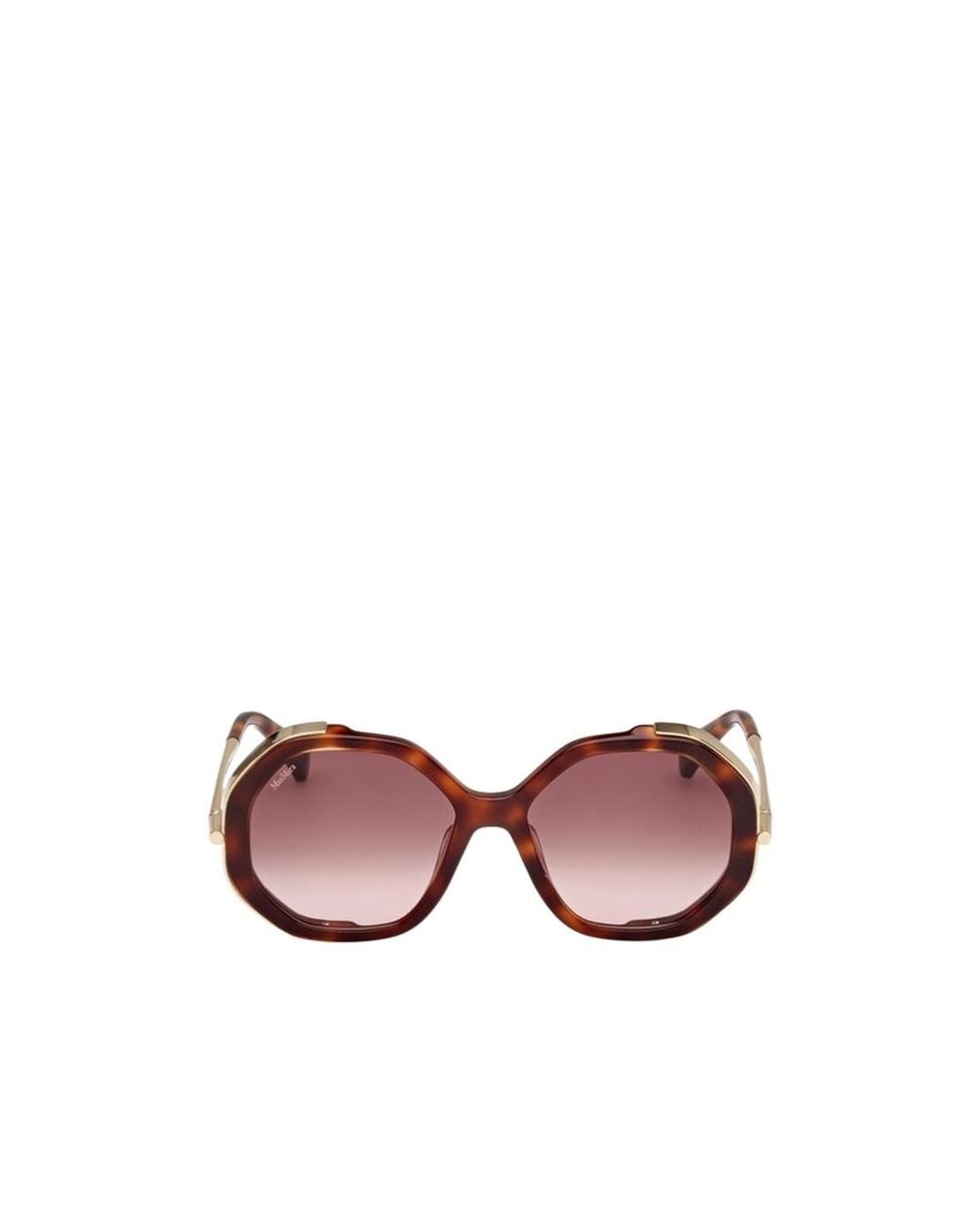Max Mara Pink Irregular Frame Sunglasses